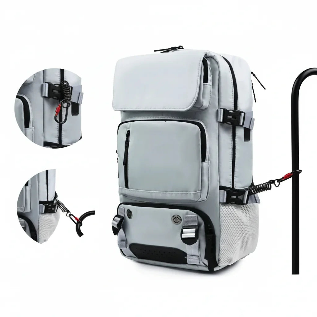 TRAVELMAX Pack - Large waterproof travel backpack with USB port