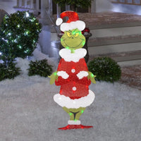 TWINKLON – Festive Grinch Garden Decoration with LED Lighting for Christmas Atmosphere Outdoors