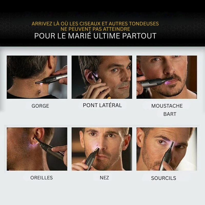 Ultra-Fine Precision Trimmer for Beard, Nose, and Eyebrows