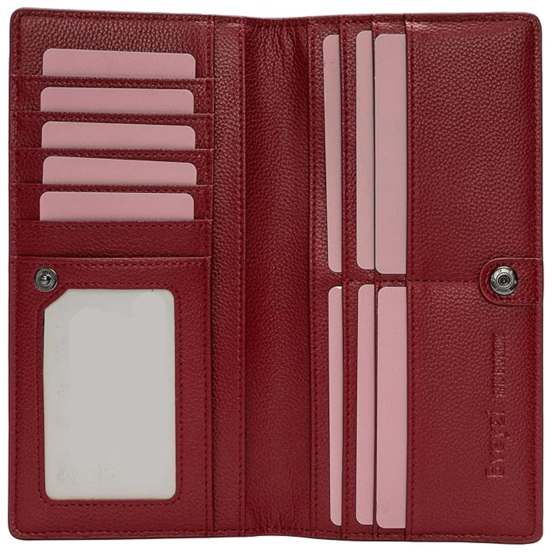 Ultra-thin RFID Blocking Leather Card Wallet - Renée