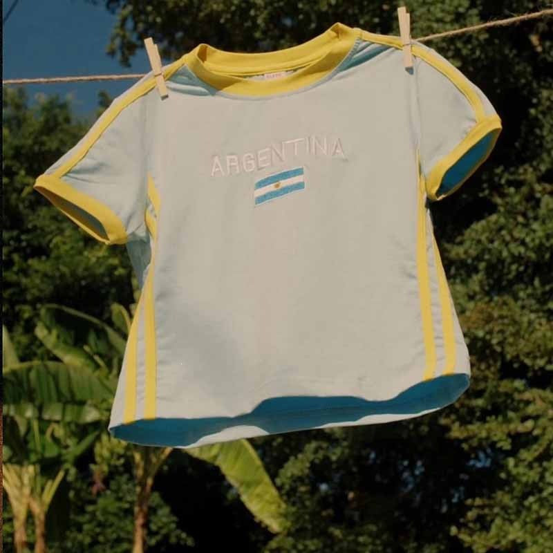 Unisex Slim Fit Retro Sporty Short Sleeve T-Shirt with Flag Motif