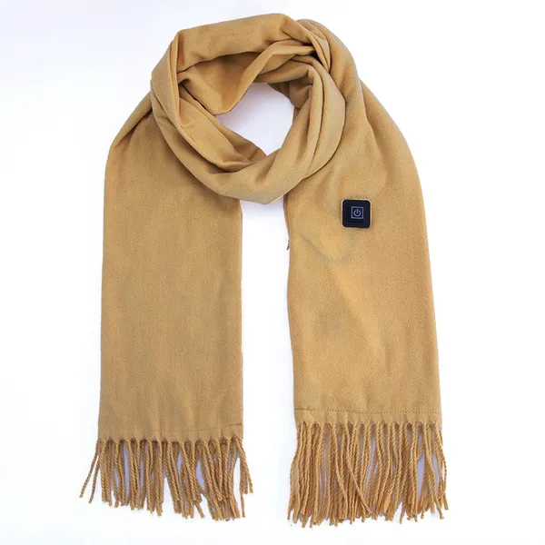 USB-Heated Fleece Scarf and Neck Wrap with Three Temperature Settings