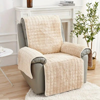 Plush Quilted Recliner Protector - Soft & Snug Fit