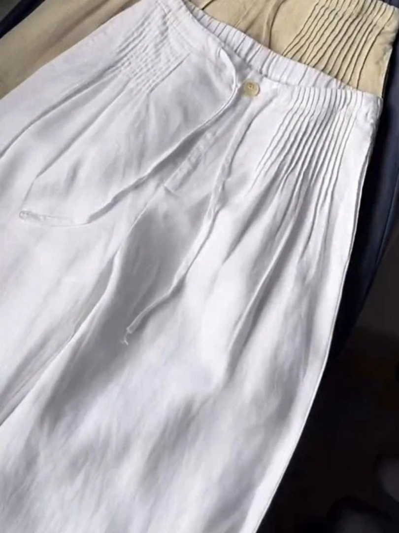 Image of Vicki | Women's High-Waisted Pleated Wide Leg Pants