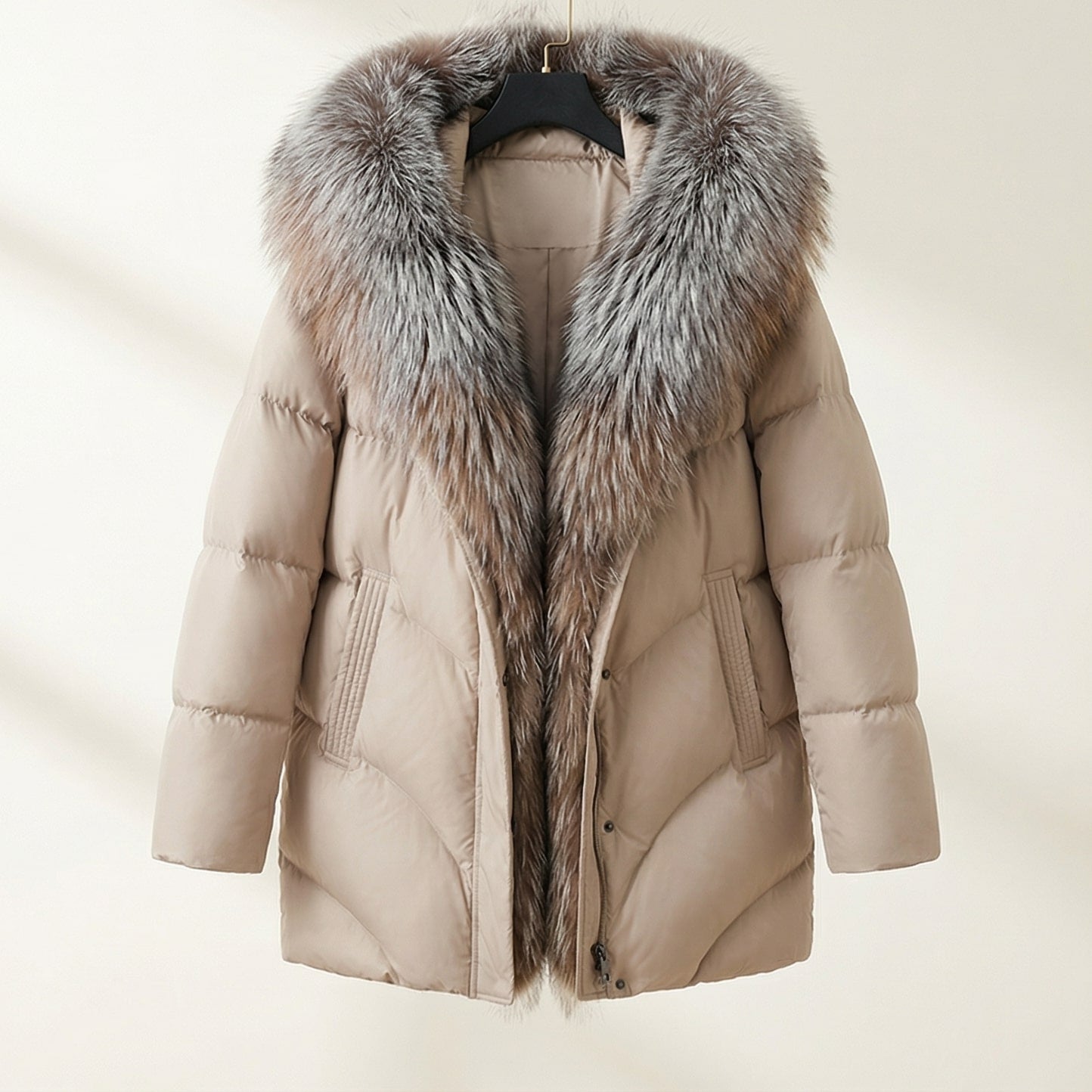 Image of Virginia | Women's Knee-Length Quilted Puffer Coat