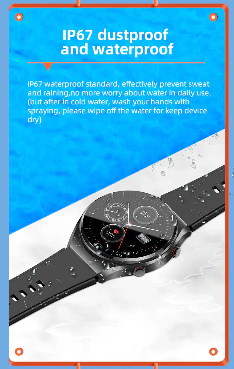 VitaPulse Pro Watch for Glucose, BP, ECG and HRV Health