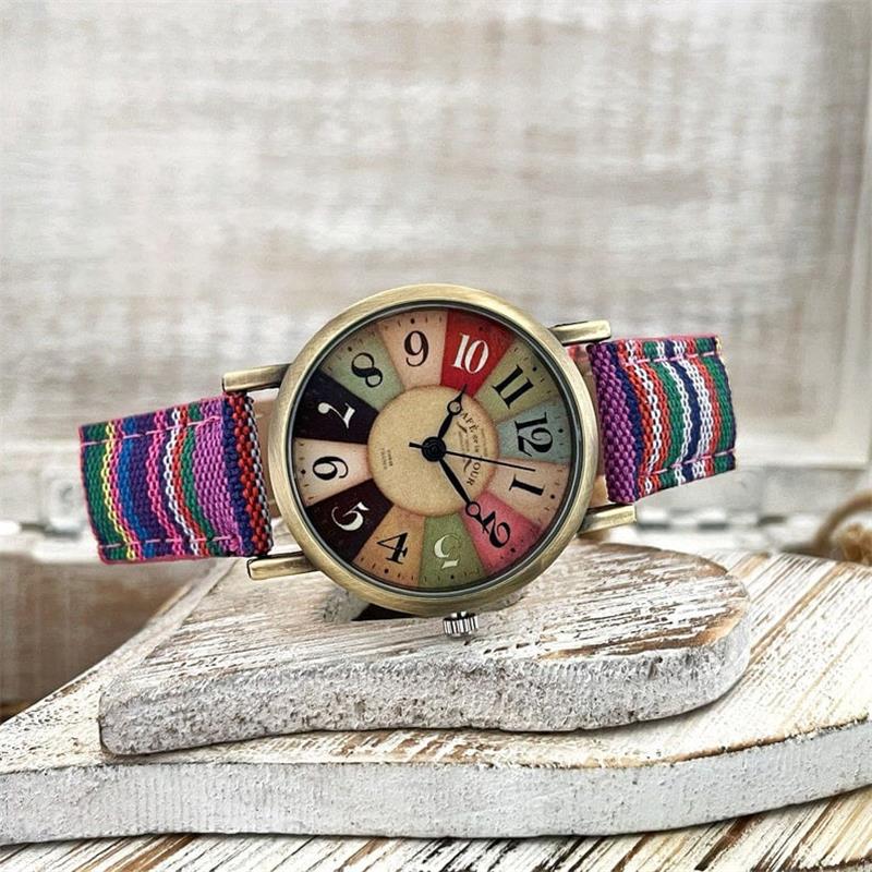 Watches with Multicolored Rainbow Pattern