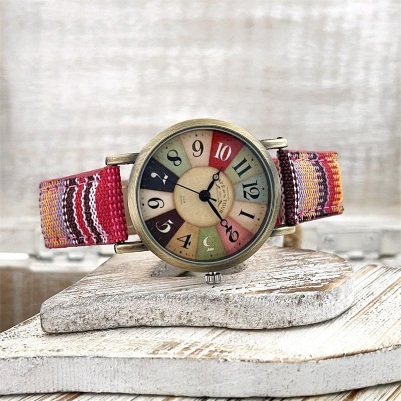 Watches with Multicolored Rainbow Pattern