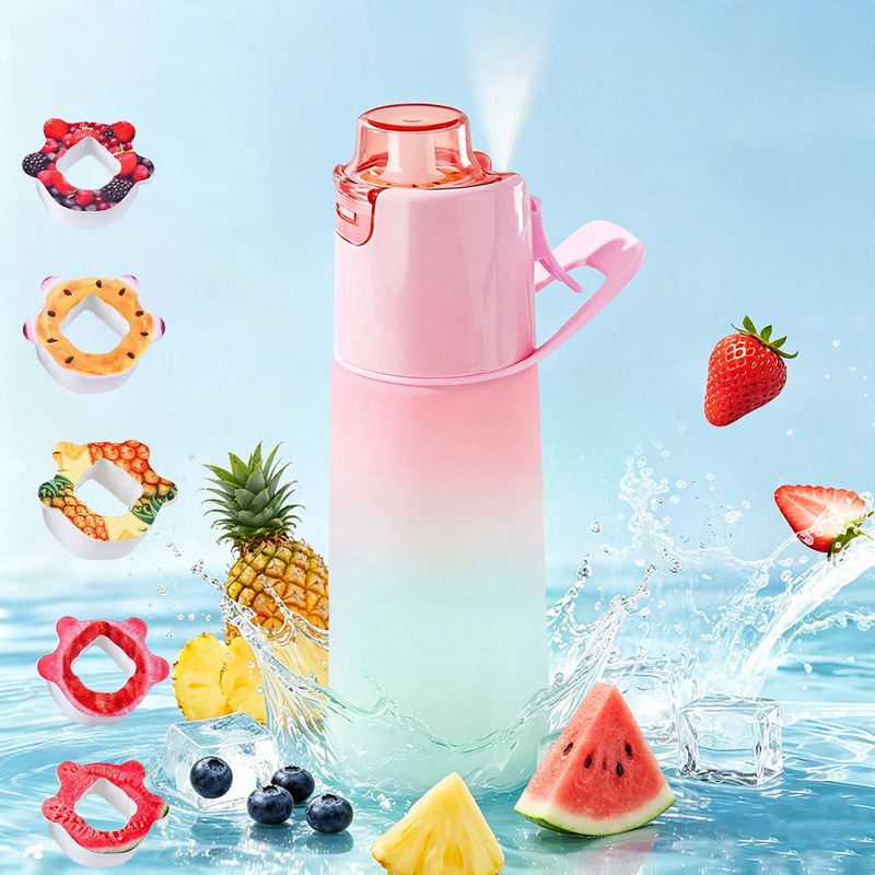 Water Bottle with Aroma Ring and Spray Function