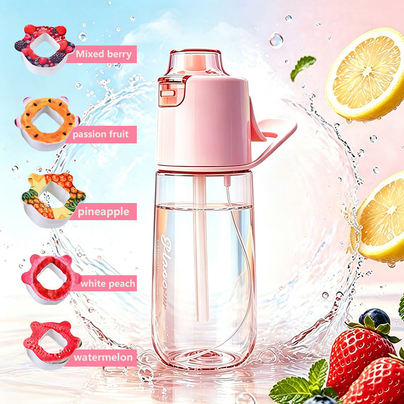 Water Bottle with Aroma Ring and Spray Function
