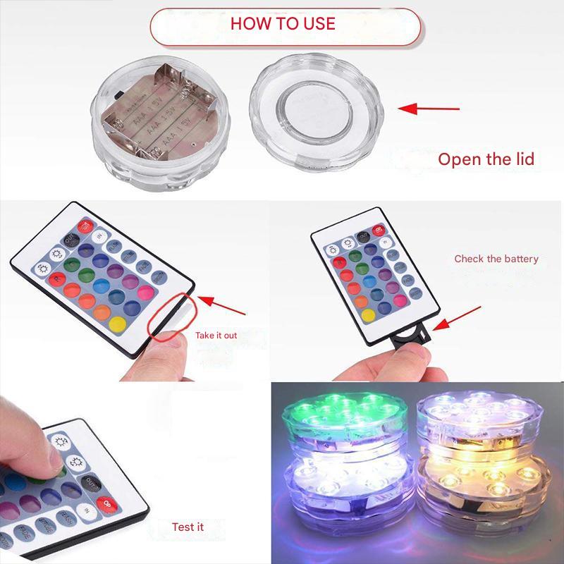 Waterproof LED Underwater Lamp with Remote - GlowRipple