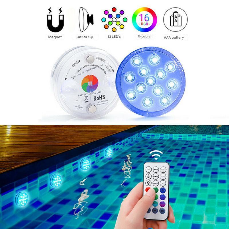 Waterproof LED Underwater Lamp with Remote - GlowRipple