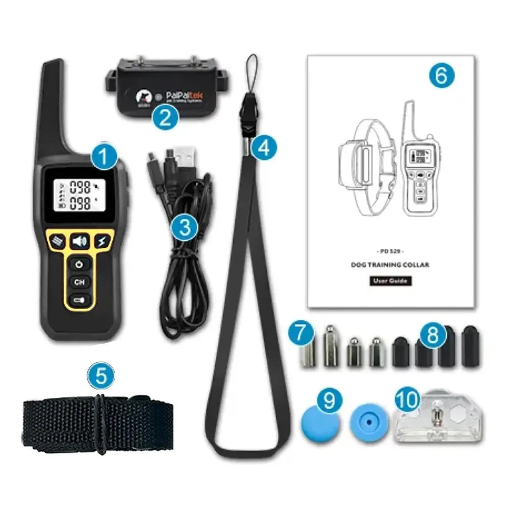 Wearclo | 1000m Waterproof Dog Training Collar | Rechargeable, Remote Control & Adjustable for Small, Medium, and Large Dogs