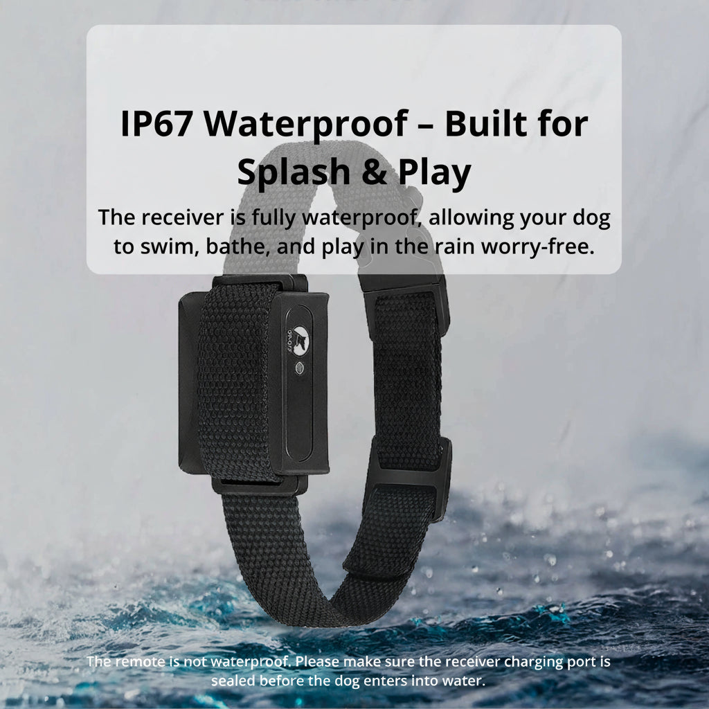 Wearclo | 1000m Waterproof Dog Training Collar | Rechargeable, Remote Control & Adjustable for Small, Medium, and Large Dogs