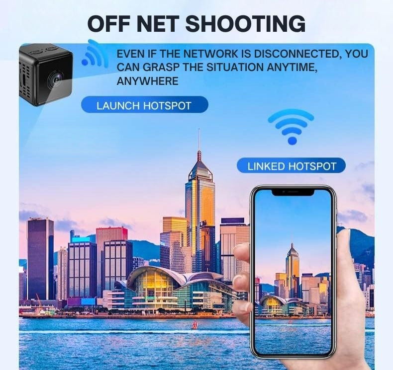 Wearclo | 1080P Wireless WiFi Security Camera | Weather-Resistant, App-Controlled & Ideal for Indoor and Outdoor Surveillance | Small Closed Circuit Camera