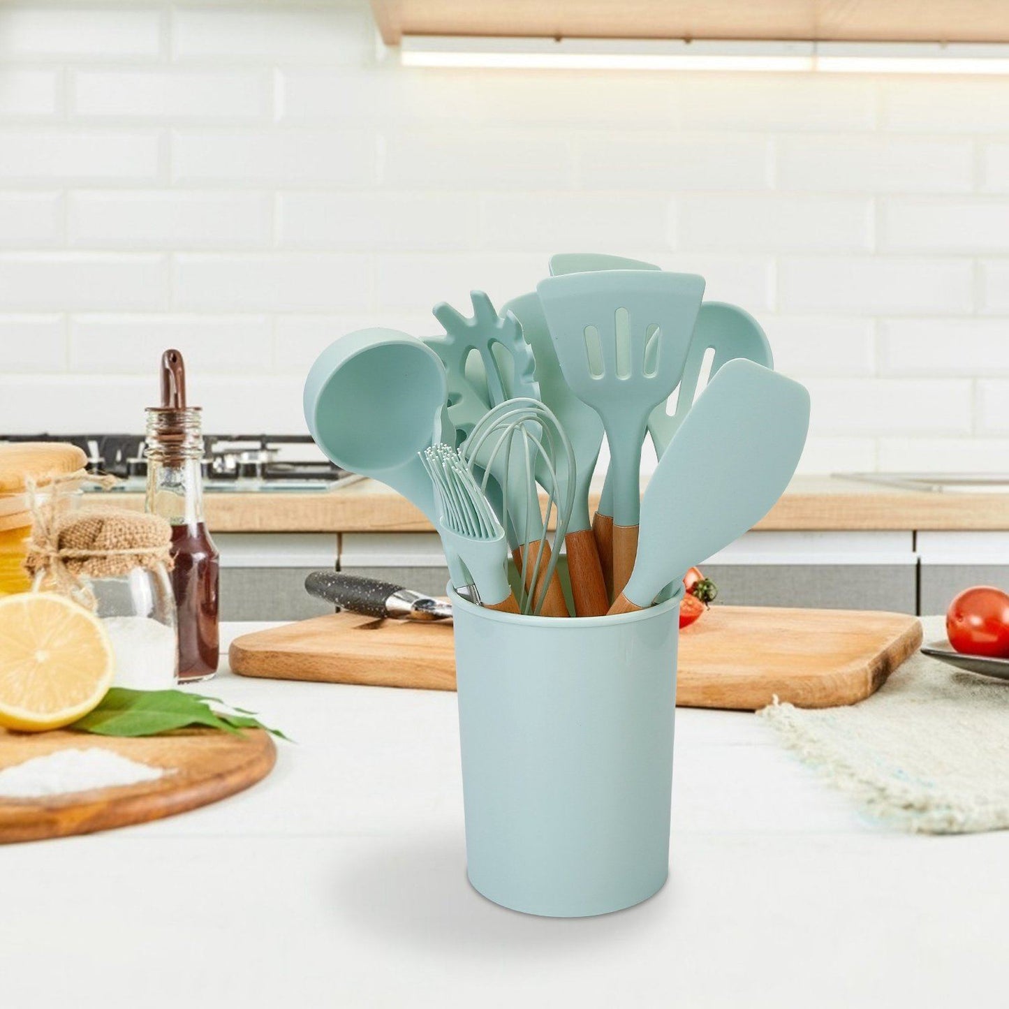 Wearclo | 11-Piece: Silicone Kitchen Utensil Set