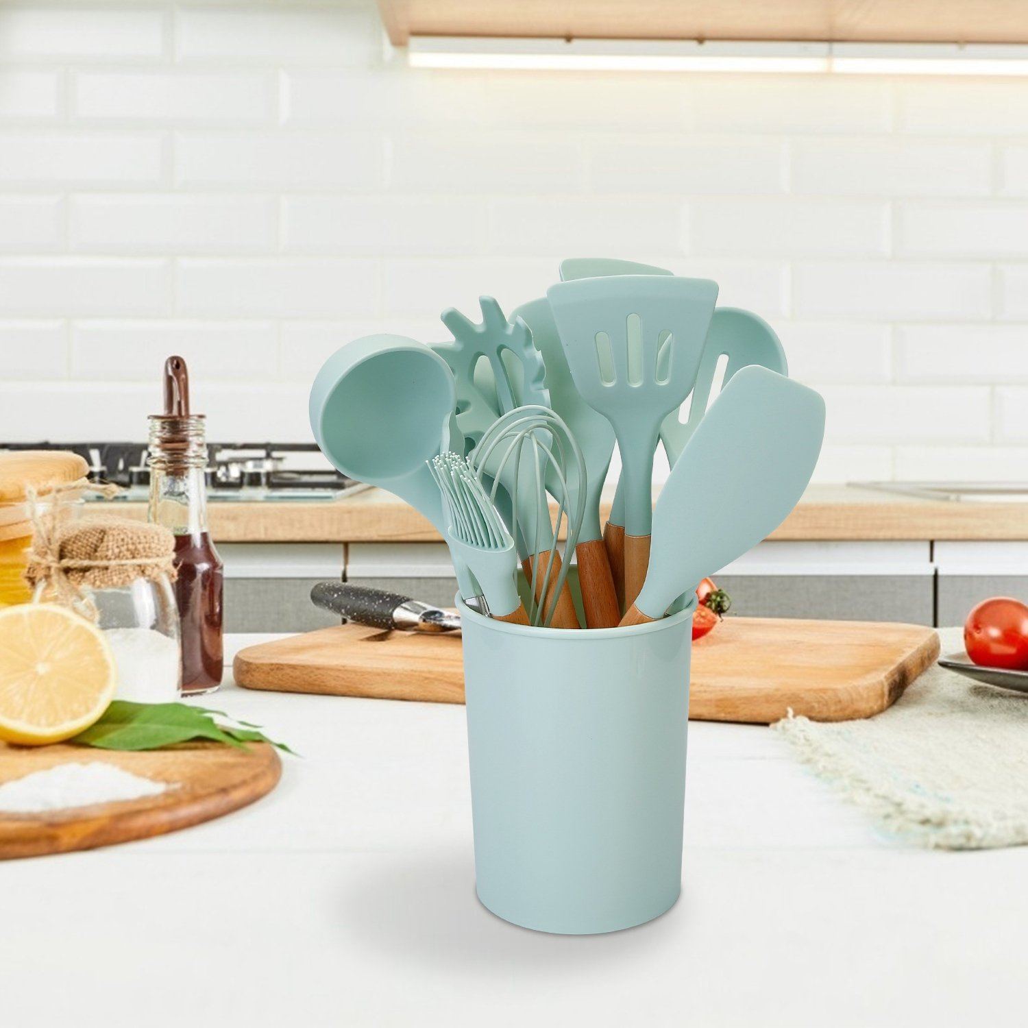 Wearclo | 11-Piece: Silicone Kitchen Utensil Set