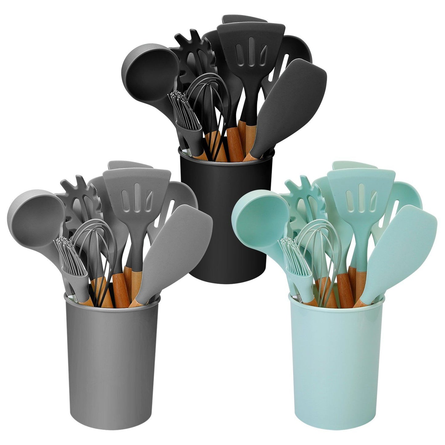 Wearclo | 11-Piece: Silicone Kitchen Utensil Set