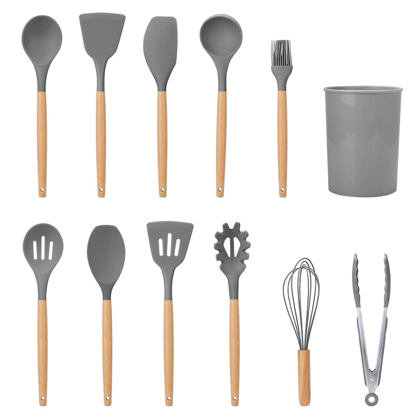Wearclo | 11-Piece: Silicone Kitchen Utensil Set