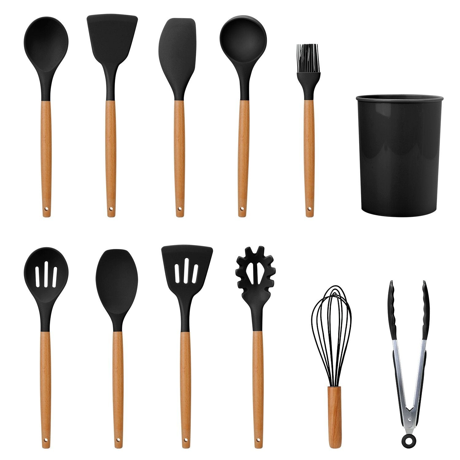 Wearclo | 11-Piece: Silicone Kitchen Utensil Set