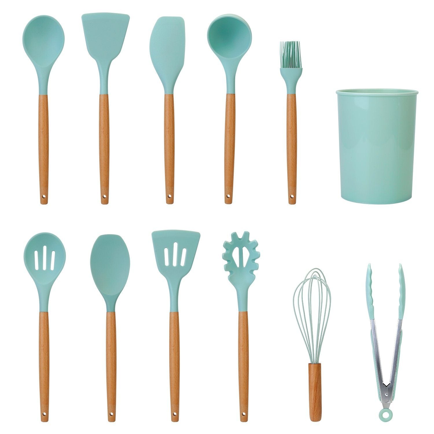Wearclo | 11-Piece: Silicone Kitchen Utensil Set
