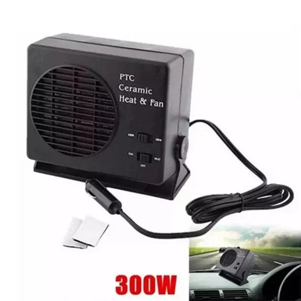 Wearclo | 12V Ceramic Car Heater | 150W-300W Portable Fan with Automatic Thermostat for Winter Use in Vehicles