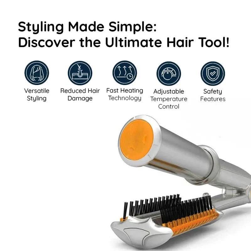 Wearclo | 2-in-1 Rotating Hair Brush for Styling and Smoothing
