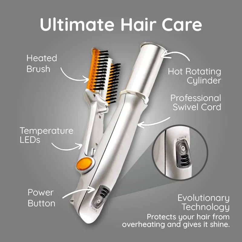 Wearclo | 2-in-1 Rotating Hair Brush for Styling and Smoothing