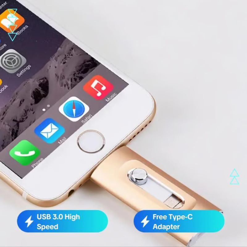 Wearclo | 3 in 1 large capacity USB flash drive for mobile phone and computer