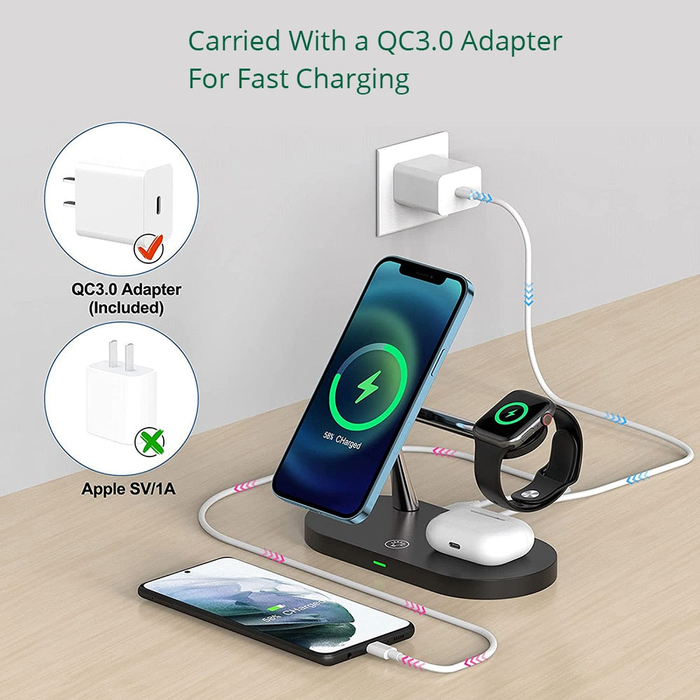 Wearclo | 3-in-1 Wireless Charging Station with MagSafe