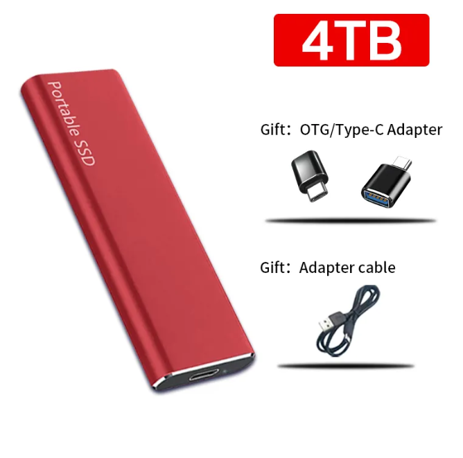Wearclo | 4TB USB-C Portable External Hard Drive for PC & Mac