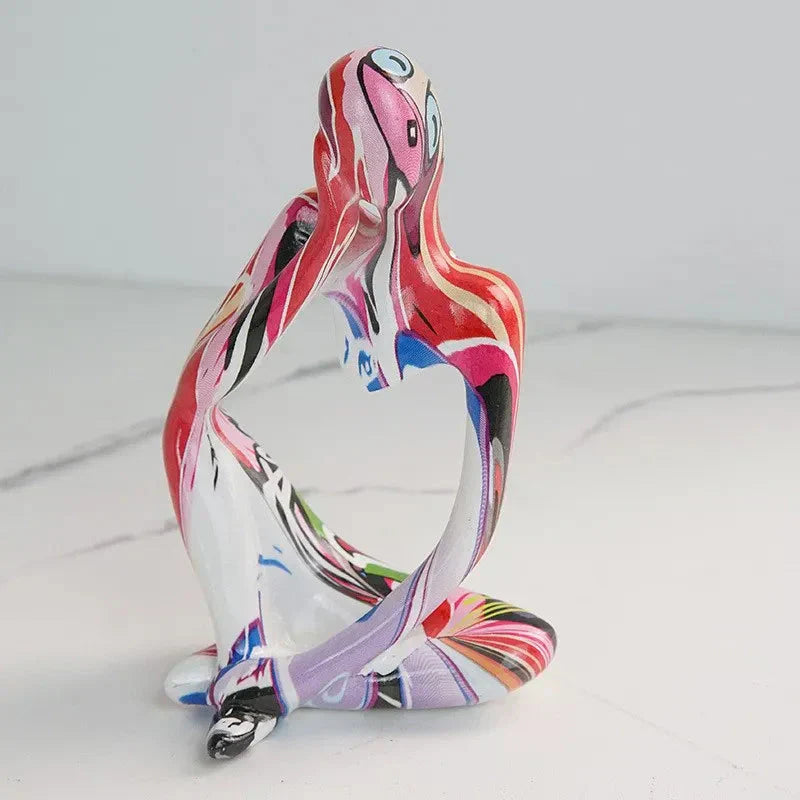 Wearclo | Abstract Thinker Sculpture | Handmade Resin Table Decoration
