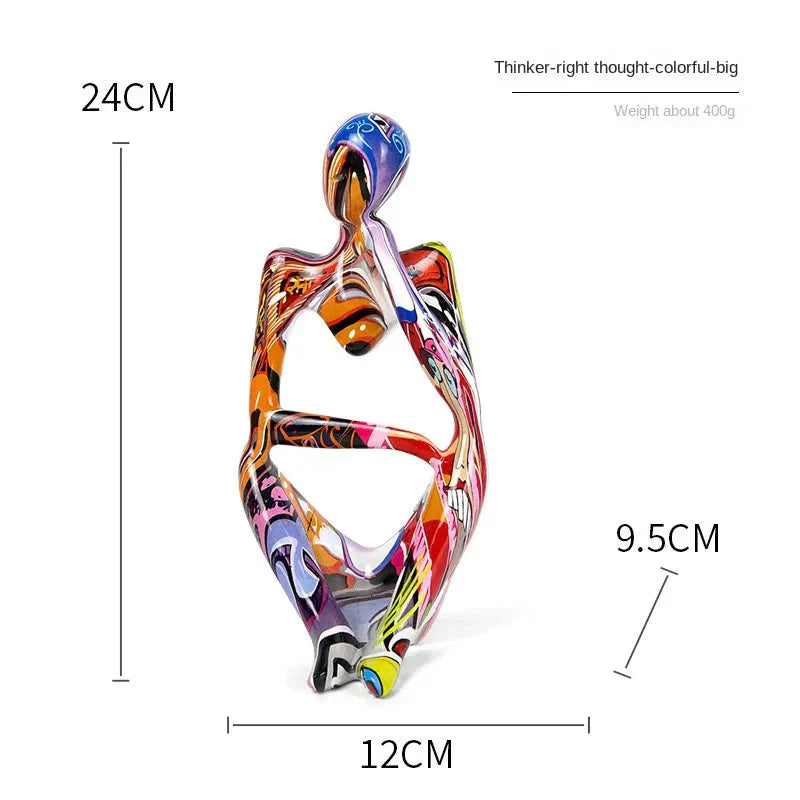 Wearclo | Abstract Thinker Sculpture | Handmade Resin Table Decoration