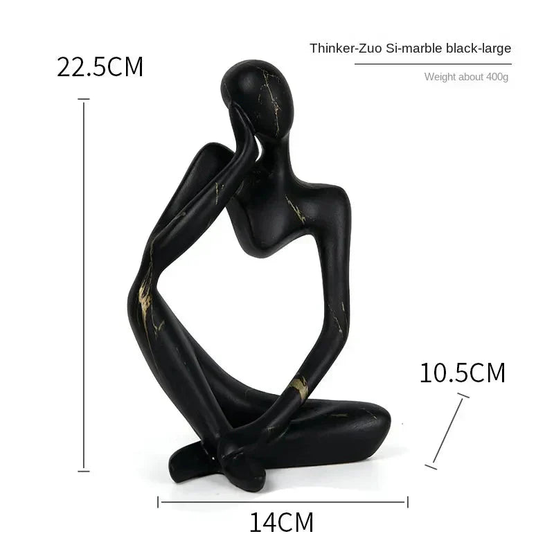 Wearclo | Abstract Thinker Sculpture | Handmade Resin Table Decoration