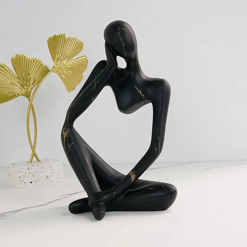 Wearclo | Abstract Thinker Sculpture | Handmade Resin Table Decoration