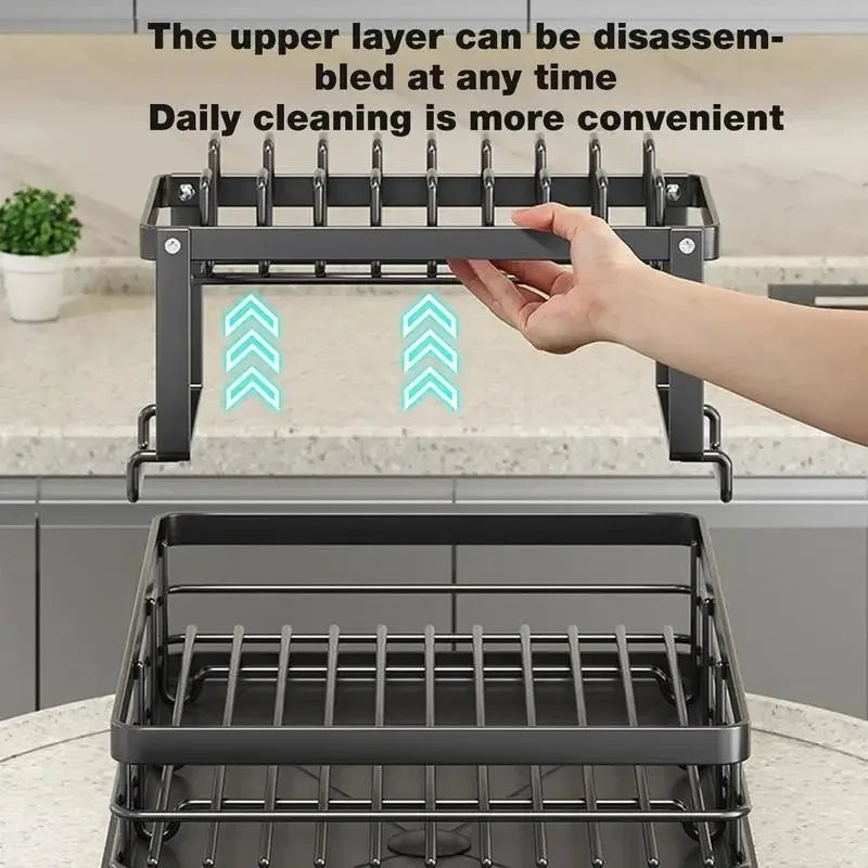 Wearclo | Adjustable Dish Drying Rack - Extendable Kitchen Draining