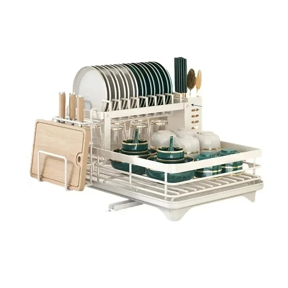 Wearclo | Adjustable Dish Drying Rack - Extendable Kitchen Draining
