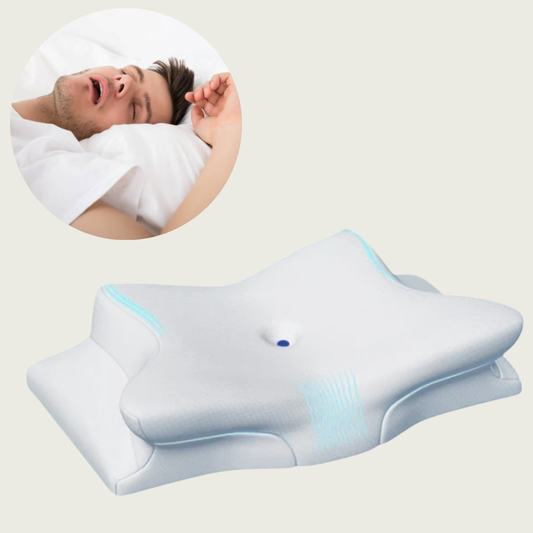 Wearclo | Anti-Snore Pillow | Ergonomic Neck and Head Support | White