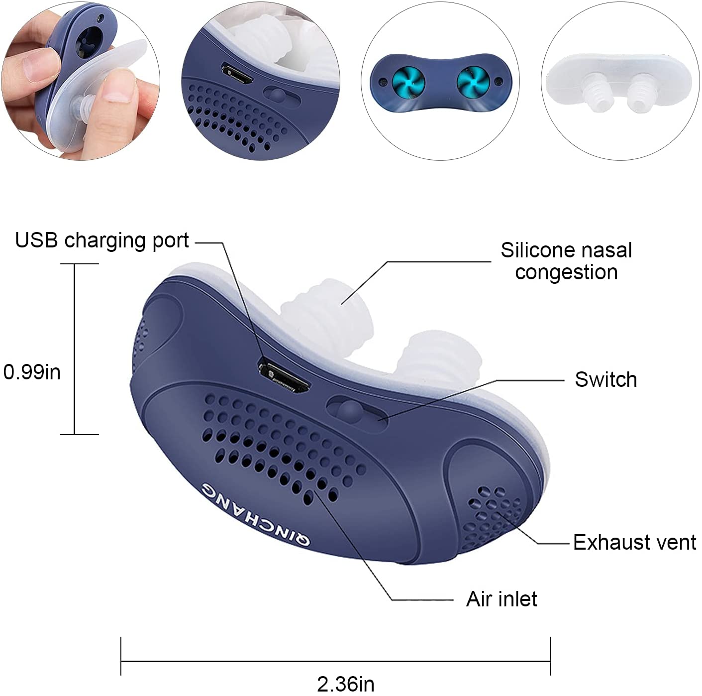 Wearclo | Anti-Snoring Device | Tubeless, Maskless Micro-CPAP