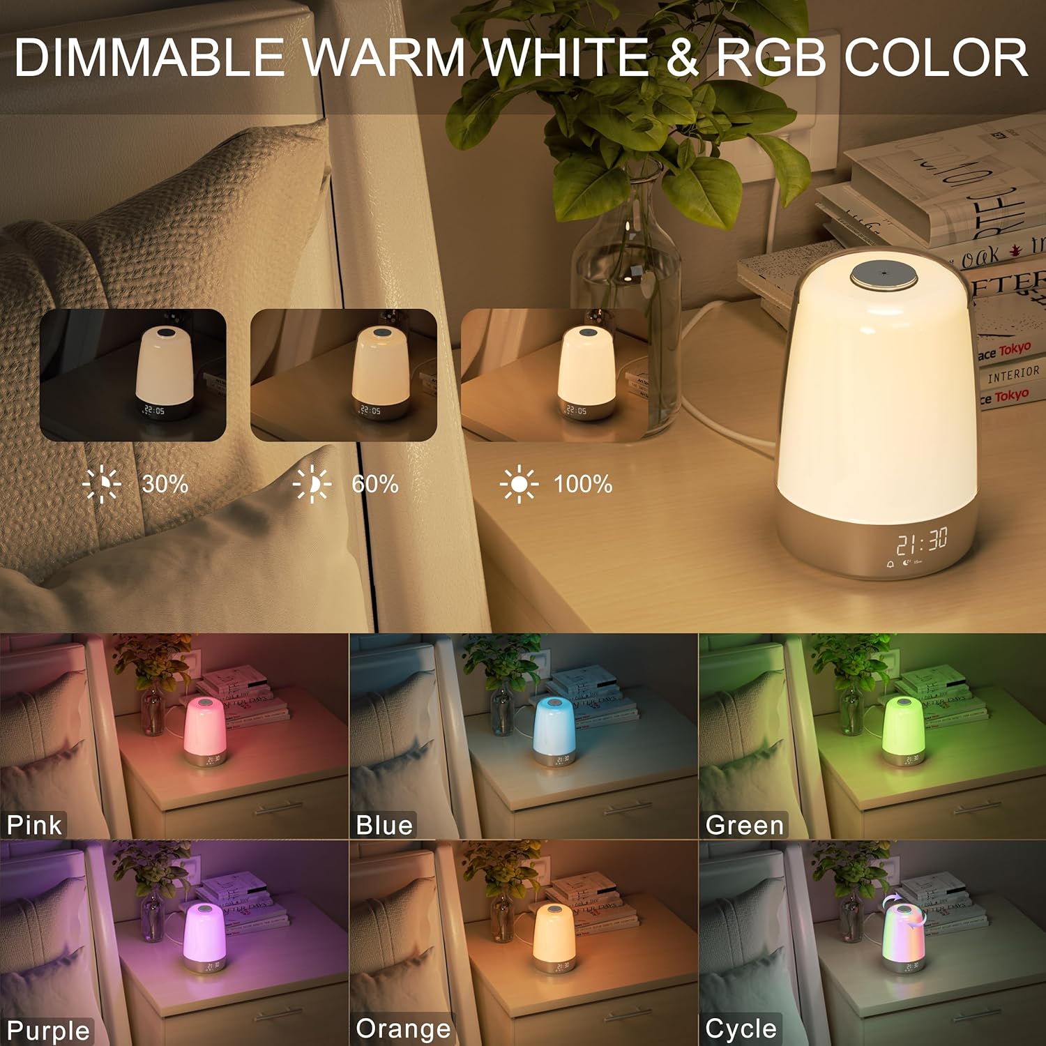 Wearclo | Aurora Wake-Up Light | Sunrise & Sunset | USB-C Rechargeable