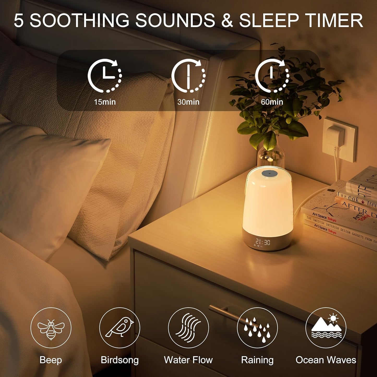 Wearclo | Aurora Wake-Up Light | Sunrise & Sunset | USB-C Rechargeable