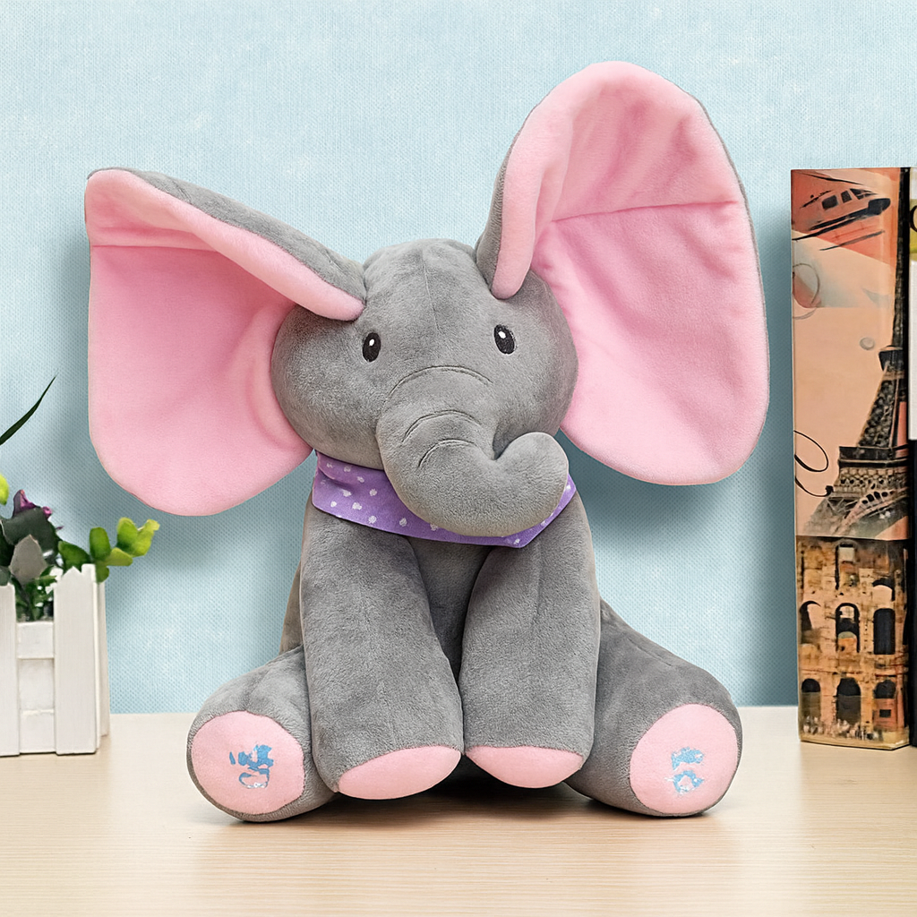Wearclo | Baby Elephant Plush Toy with Flapping Ears