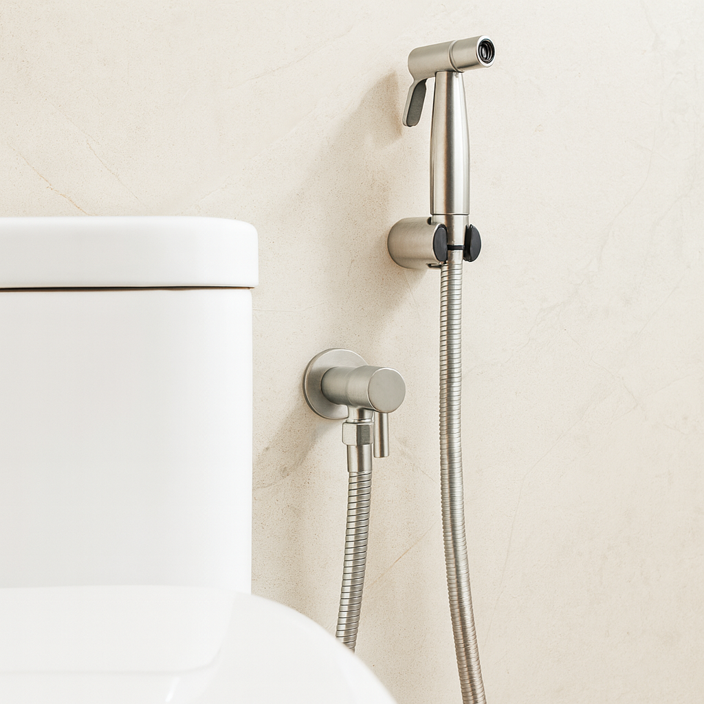 Wearclo | Bidet Sprayer in Stainless Steel – Wall Mounted with Adjustable Spray