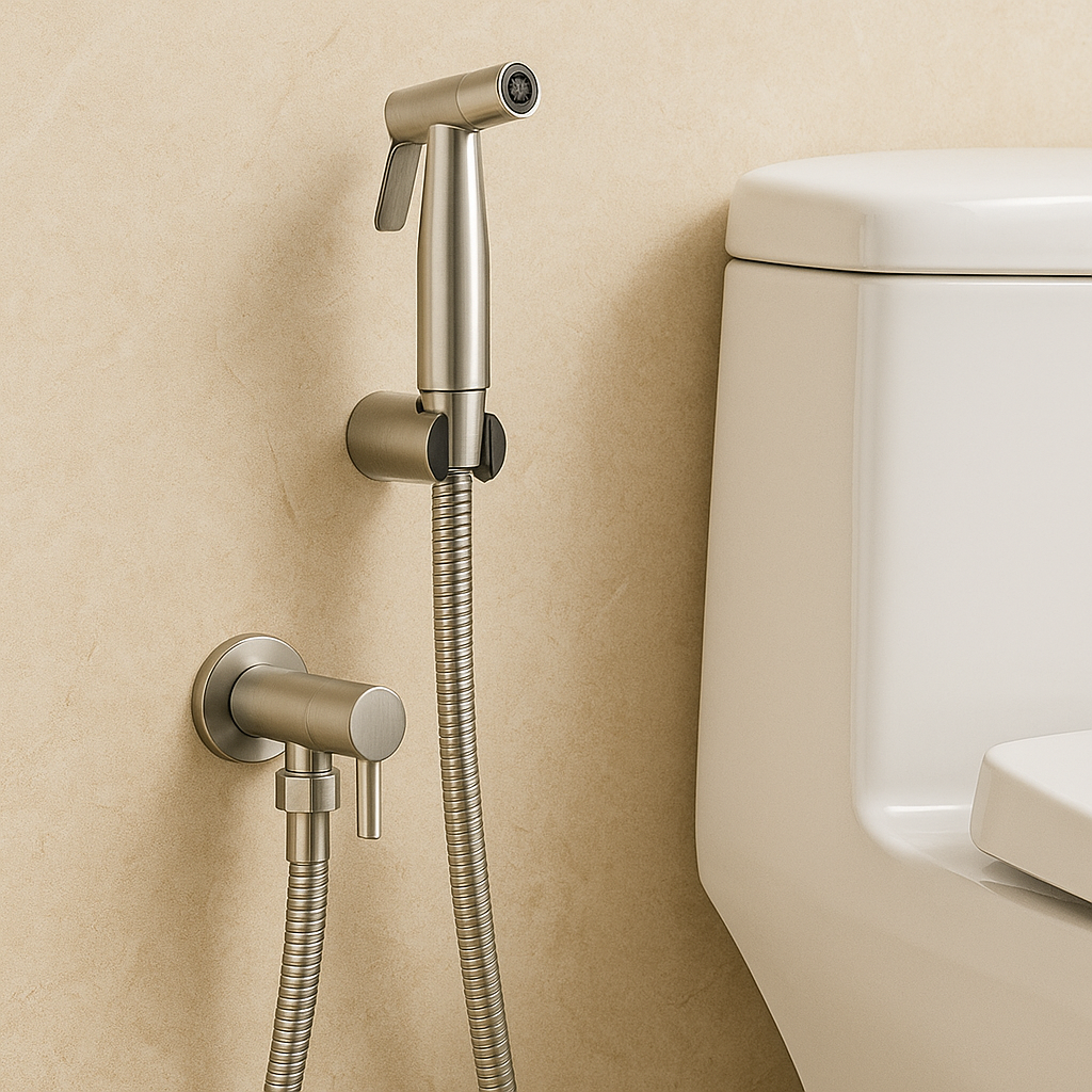 Wearclo | Bidet Sprayer in Stainless Steel – Wall Mounted with Adjustable Spray
