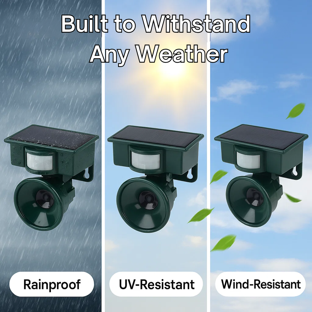 Wearclo | Bird Repeller with Motion Sensor Ultrasonic Solar Energy