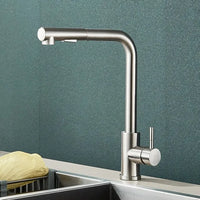 Wearclo | Black Pull-Out Kitchen Faucet - Flexible 2-Mode Stream and Spray Head, Stainless Steel Hot-Cold Water Mixing Tap