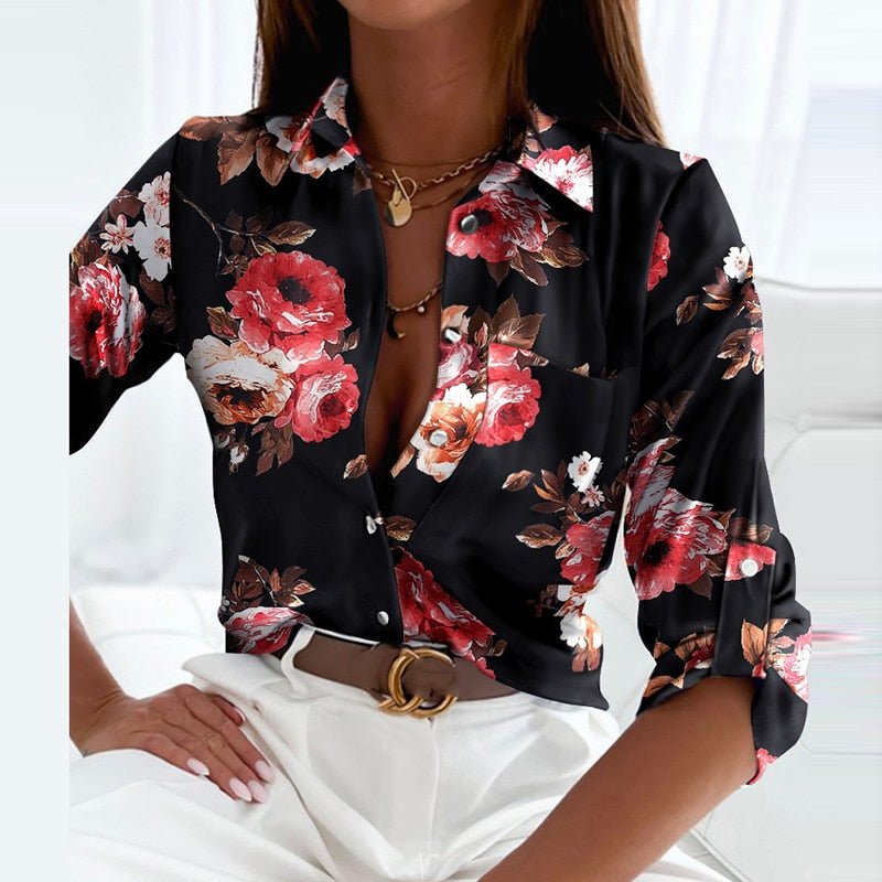 Wearclo Blouse with Lapel Collar
