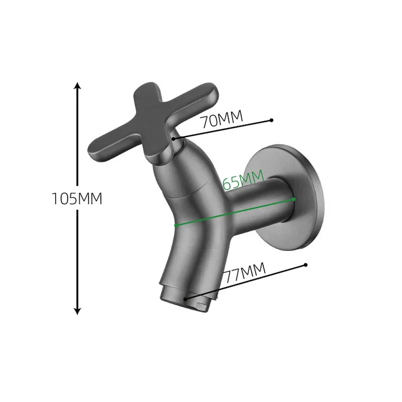 Wearclo | BrassFlow – Wall-Mounted Cold Water Tap in Solid Brass