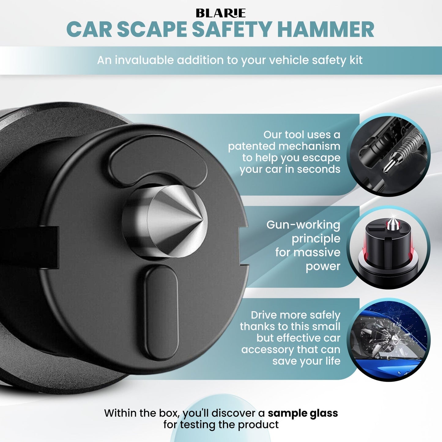 Wearclo | Car Safety Hammer – Essential Car Escape Tool & Window Breaker for Emergencies