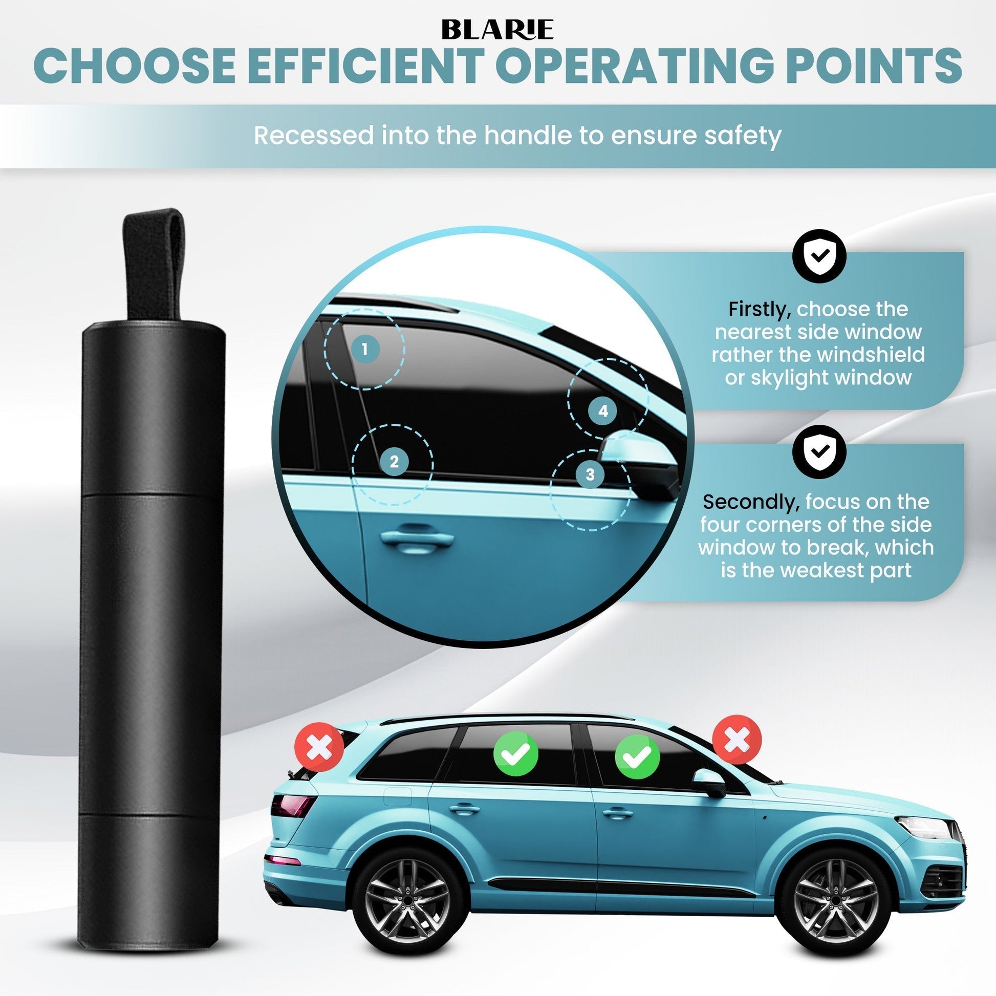 Wearclo | Car Safety Hammer – Essential Car Escape Tool & Window Breaker for Emergencies